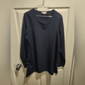 Vintage Prelude Navy Blue Long Sleeve Tunic- 12T